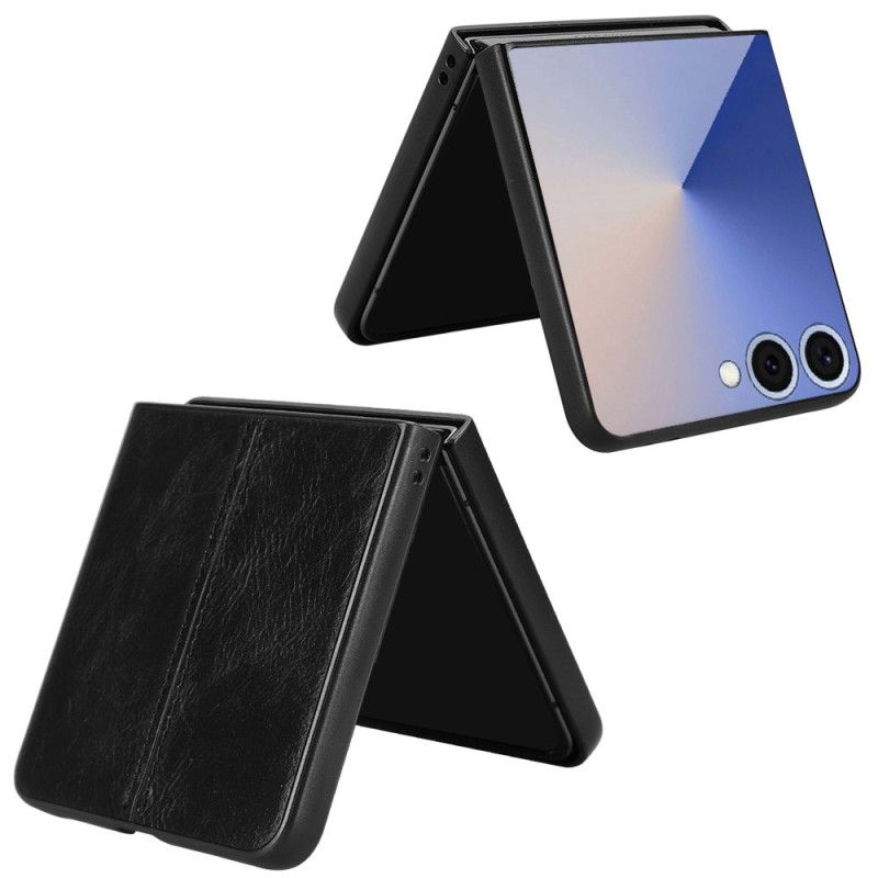 Cover Samsung Galaxy Z Flip 7 Syet Læder Effekt