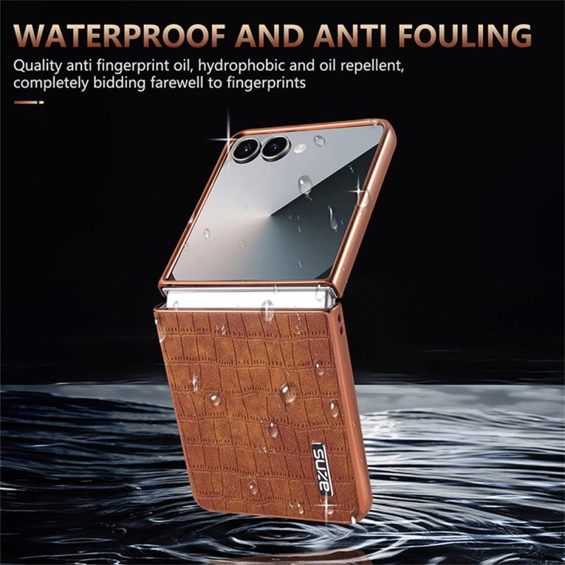 Cover Samsung Galaxy Z Flip 7 Telefon Etui Krokodillestil