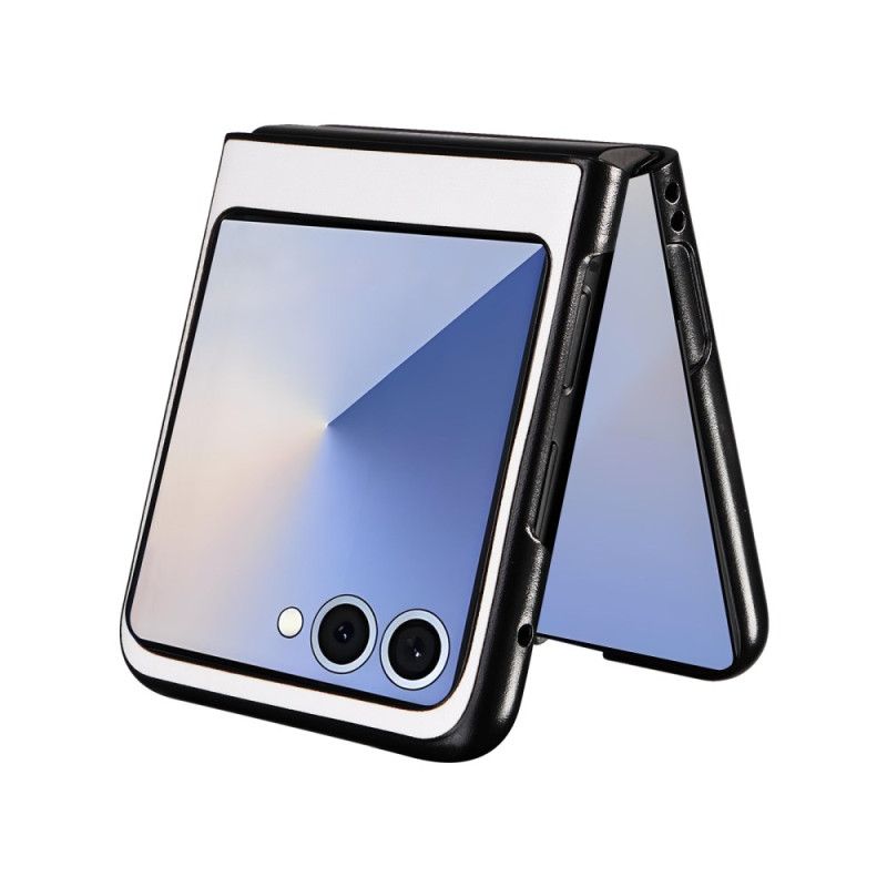 Cover Samsung Galaxy Z Flip 7 Telefon Etui Monokrom Lædereffekt