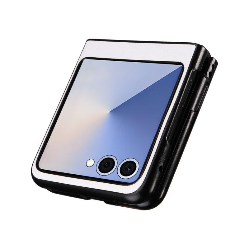 Cover Samsung Galaxy Z Flip 7 Telefon Etui Monokrom Lædereffekt