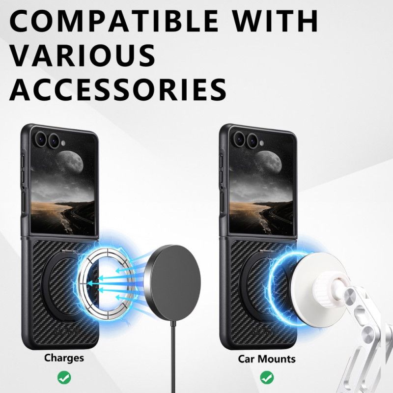 Cover Samsung Galaxy Z Flip 7 Telefon Etui Suteni Roterende Holder