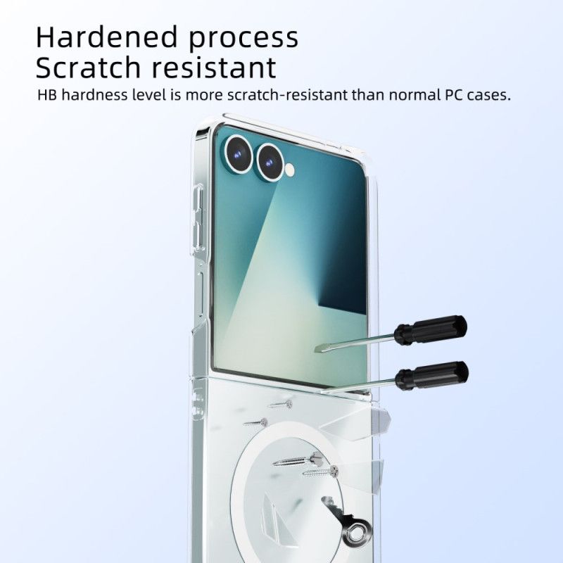 Cover Samsung Galaxy Z Flip 7 Telefon Etui Transparent Magnetisk