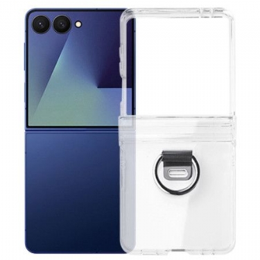 Cover Samsung Galaxy Z Flip 7 Transparent Med Ringholder