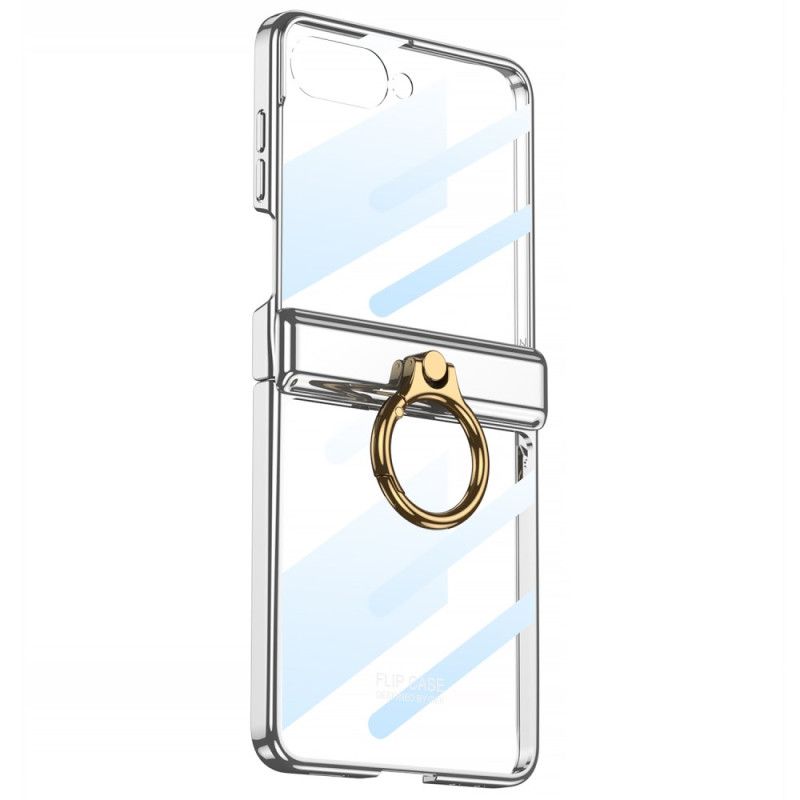 Cover Samsung Galaxy Z Flip 7 Transparent Med Stativ Og Magnetisk Beskyttelse Gkk
