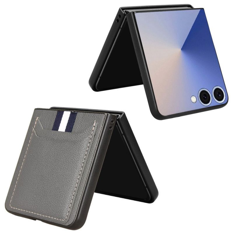 Cover Til Samsung Galaxy Z Flip 7 Kortholder I Læderstil