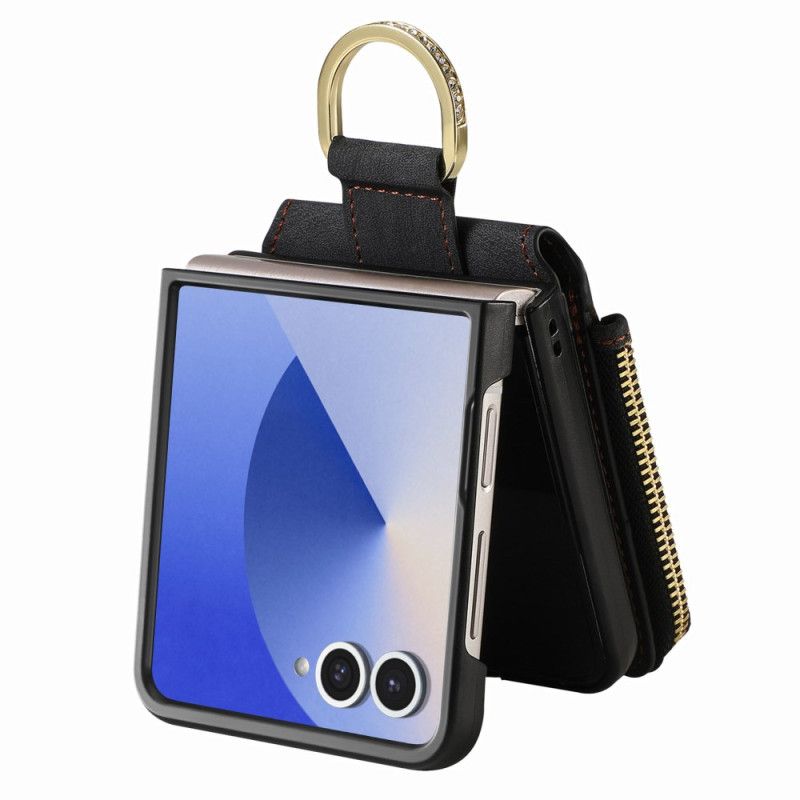 Cover Til Samsung Galaxy Z Flip 7 Lynlåslomme Og Kortholder