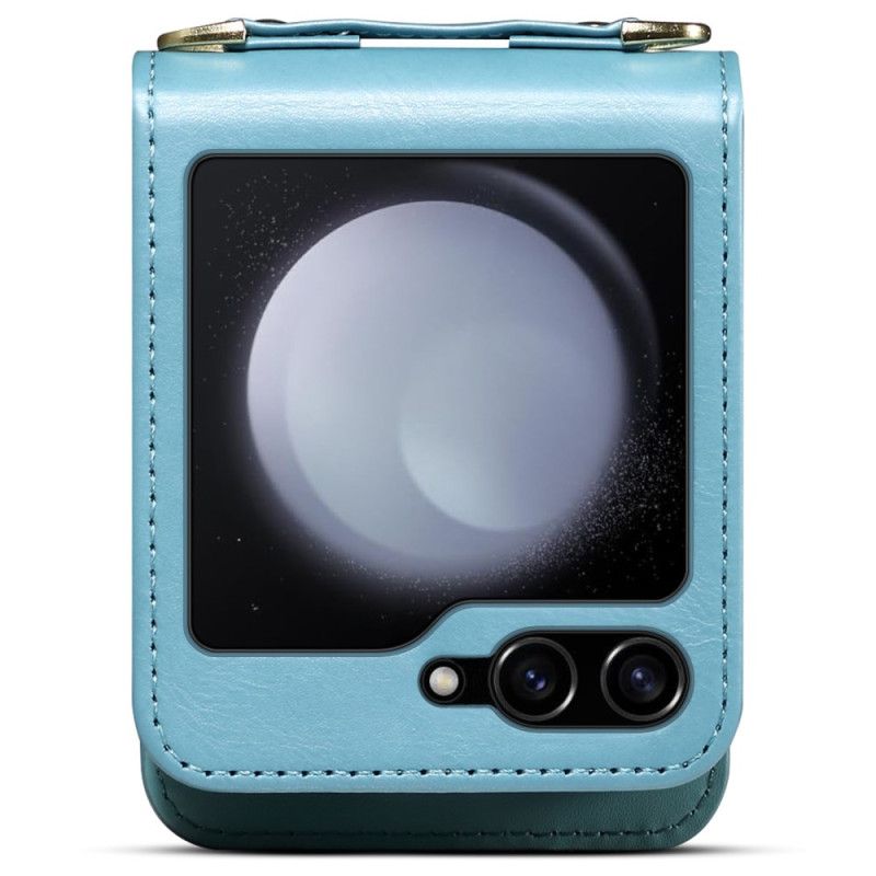 Cover Til Samsung Galaxy Z Flip 7 Marmoreret Kortholder Og Skulderrem