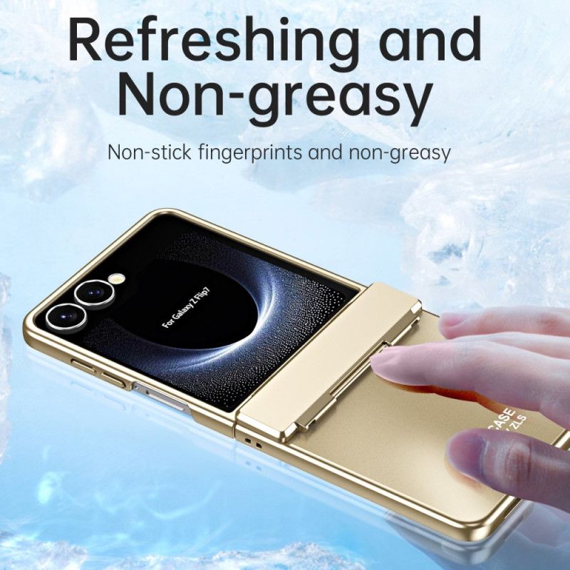 Cover Til Samsung Galaxy Z Flip 7 Metallisk Effekt Med Skærmbeskytter
