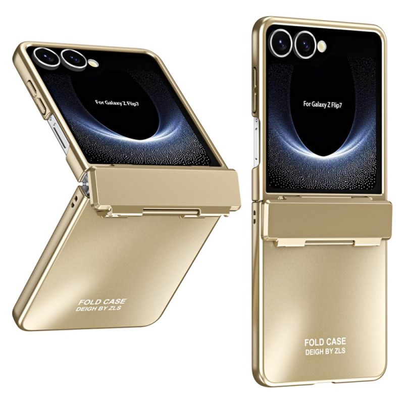 Cover Til Samsung Galaxy Z Flip 7 Metallisk Effekt Med Skærmbeskytter