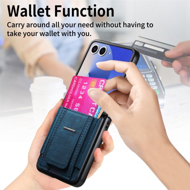 Cover Til Samsung Galaxy Z Flip 7 Retro Holder Og Kortholder