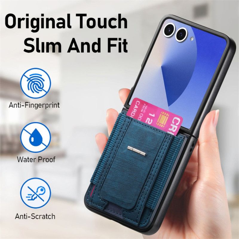 Cover Til Samsung Galaxy Z Flip 7 Retro Holder Og Kortholder