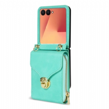 Etui Samsung Galaxy Z Flip 7 Lynlåspung Og Skulderrem