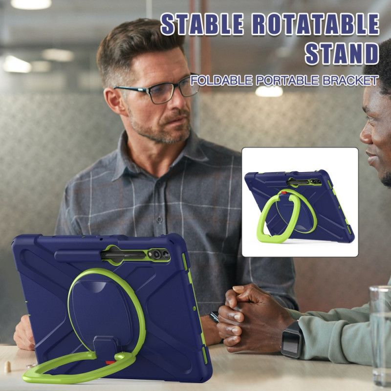 Cover Samsung Galaxy Tab S10 Plus Multifunktionel Roterende Stativ Og Håndtag