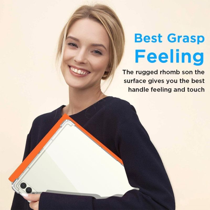 Cover Samsung Galaxy Tab S10 Plus Transparent Med Stylusholder