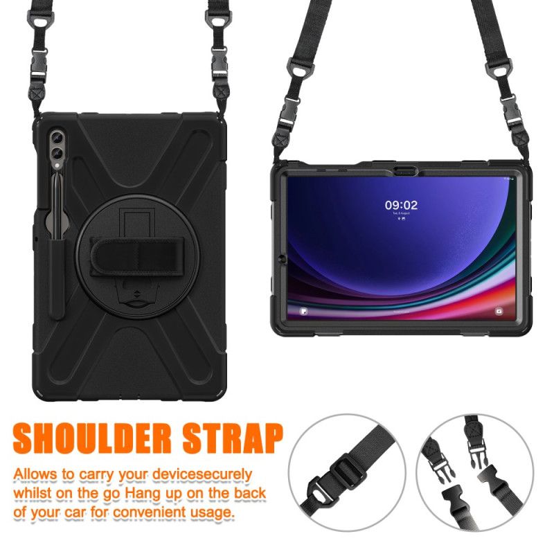 Cover Til Samsung Galaxy Tab S10 Plus Holdbar Stativ Og Skulderrem