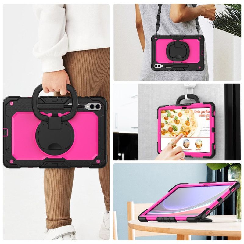 Cover Til Samsung Galaxy Tab S10 Plus Ultra-resistent Beskyttelse Med Stylusholder Og Skulderrem