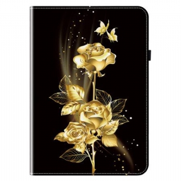 Etui Samsung Galaxy Tab S10 Plus Gyldne Roser