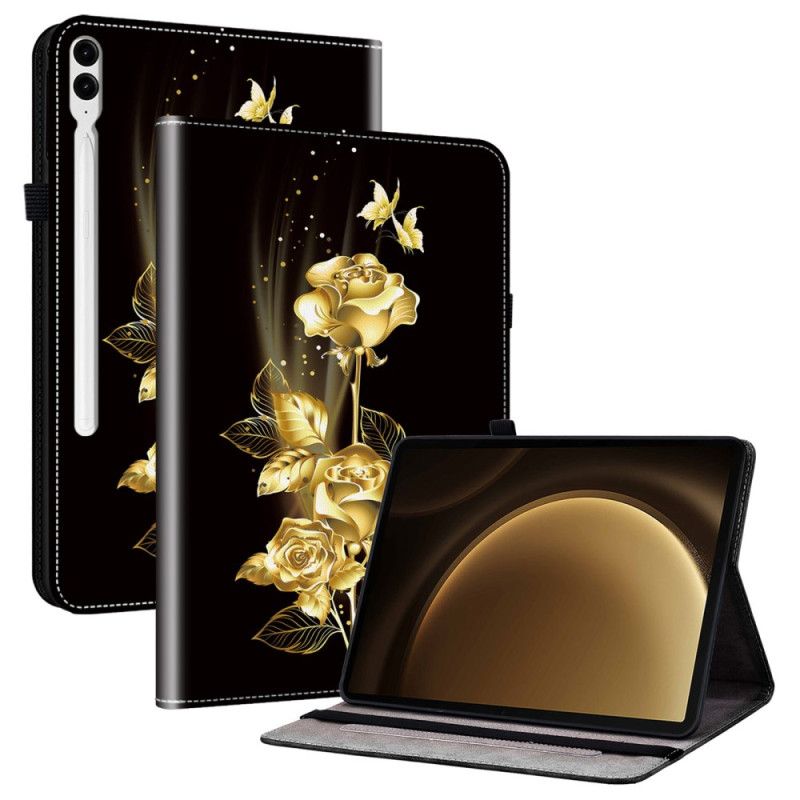 Etui Samsung Galaxy Tab S10 Plus Gyldne Roser