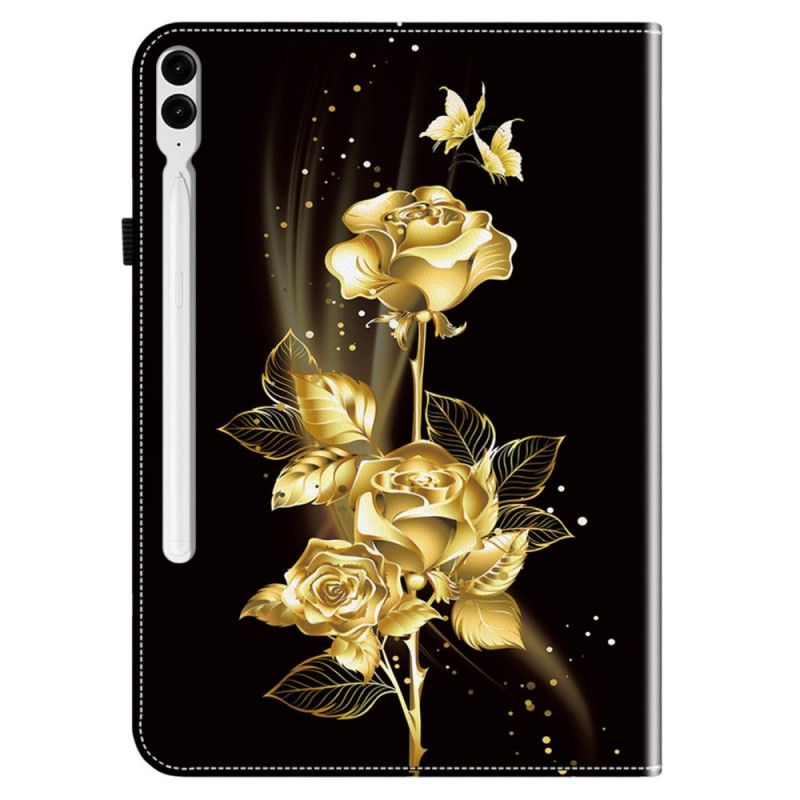 Etui Samsung Galaxy Tab S10 Plus Gyldne Roser