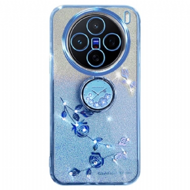 Cover Vivo X200 Telefon Etui Glitterblomstholder