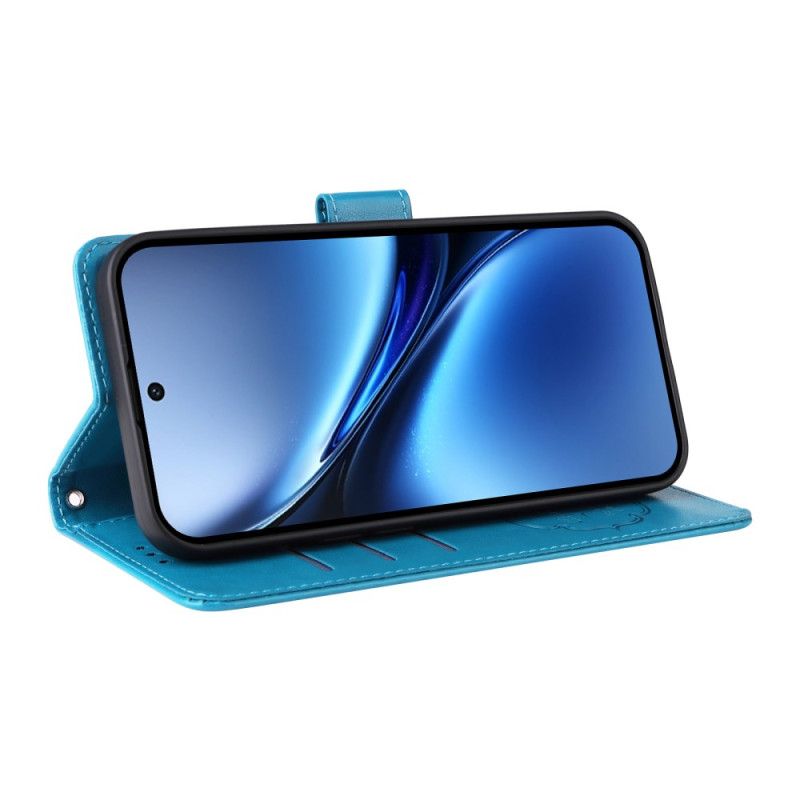 Flip Cover Vivo X200 Blomstersommerfuglemønster