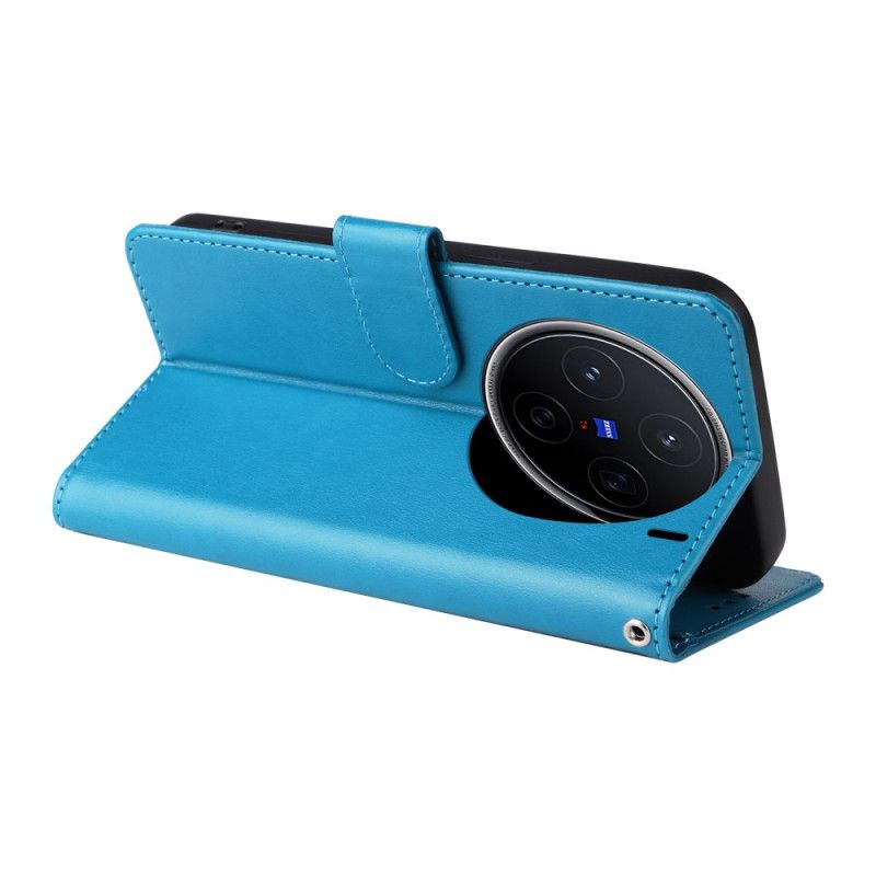 Flip Cover Vivo X200 Blomstersommerfuglemønster