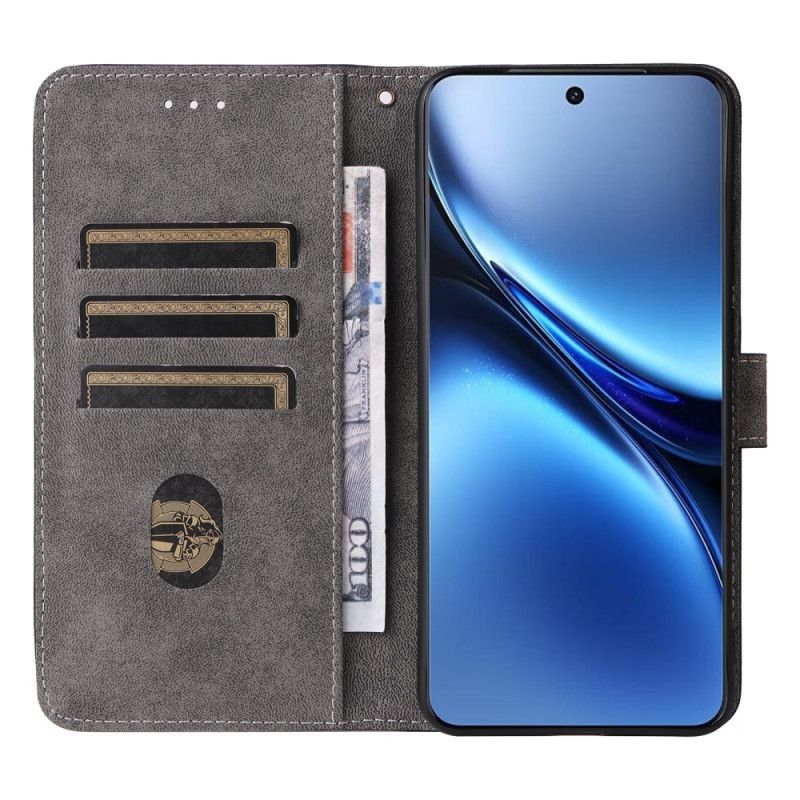 Flip Cover Vivo X200 Ruskindseffekt Med Rem