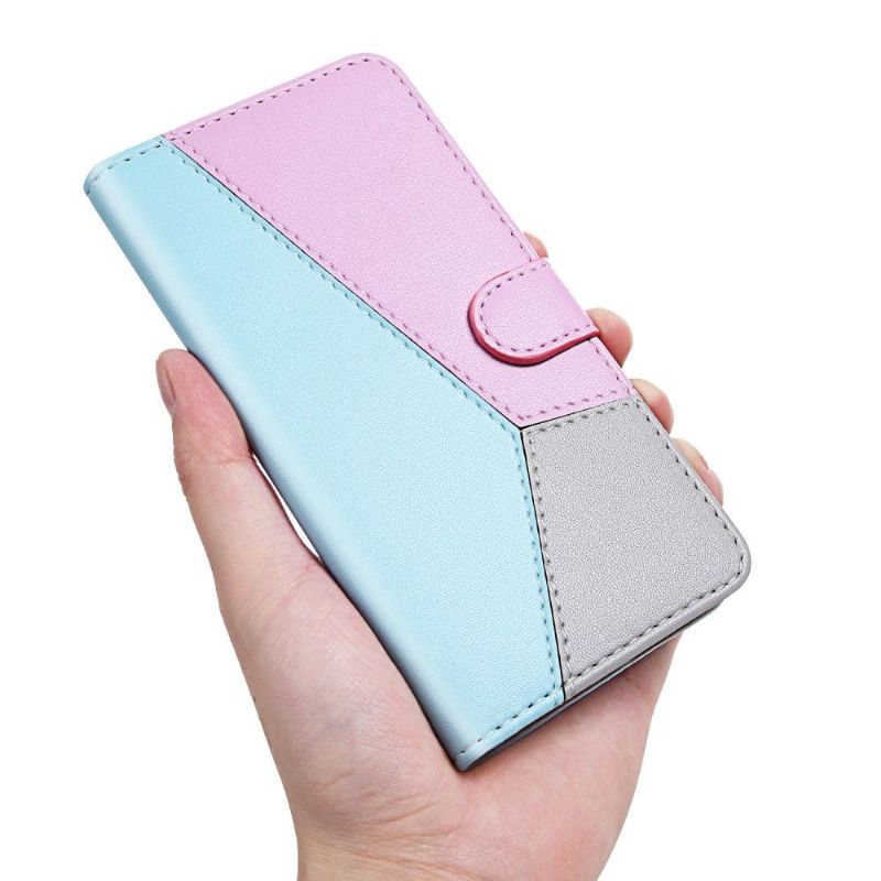 Flip Cover Huawei P Smart 2021 Tricolor Imiteret Læder