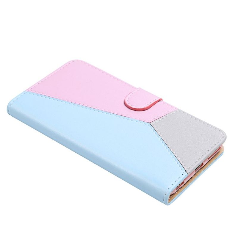 Flip Cover Huawei P Smart 2021 Tricolor Imiteret Læder