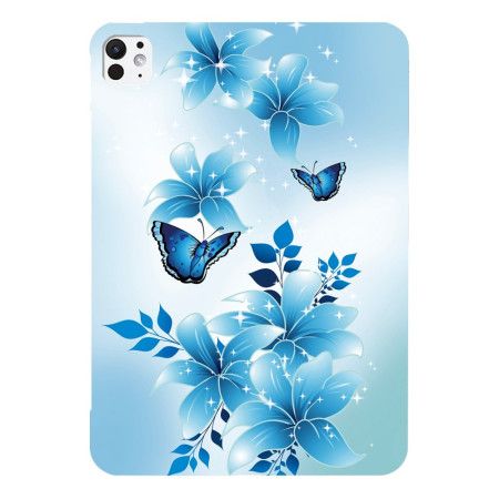Cover iPad Pro 13 (2025) Blå Sommerfugle