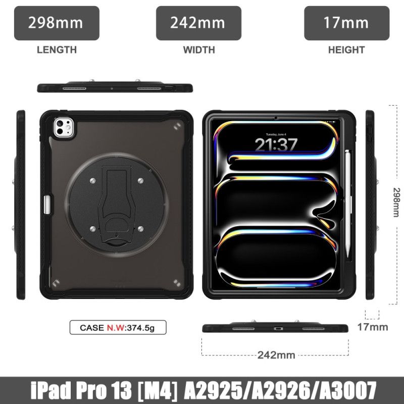 Cover iPad Pro 13 (2025) Gennemsigtig Med Stativ
