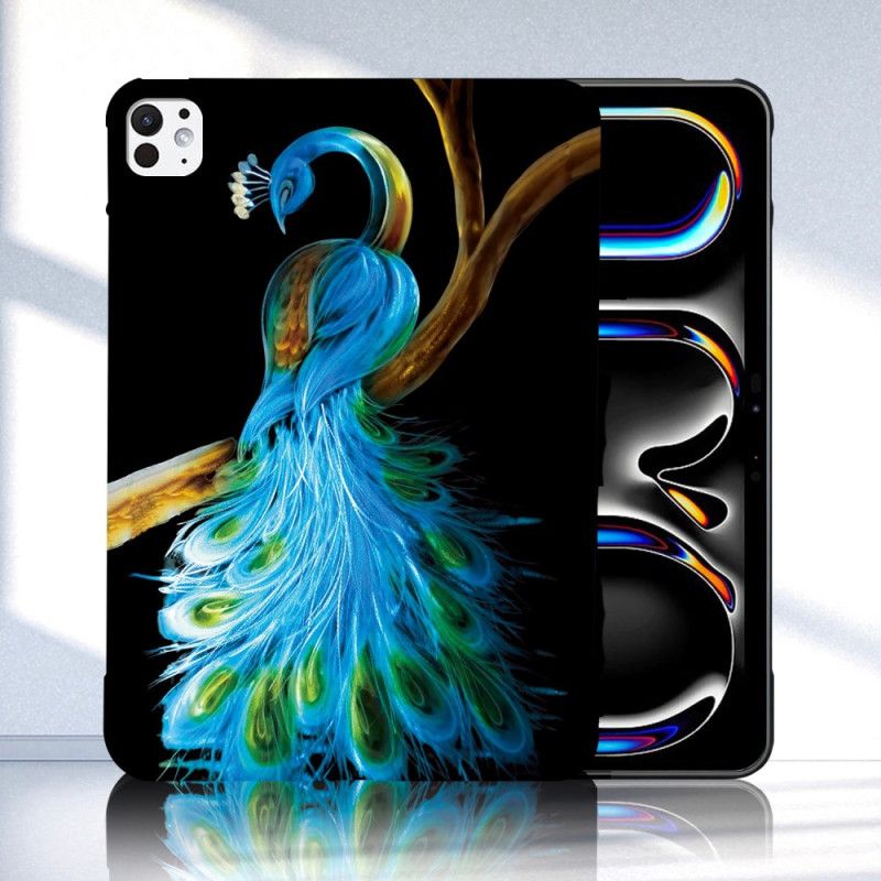 Cover iPad Pro 13 (2025) Påfugledesign