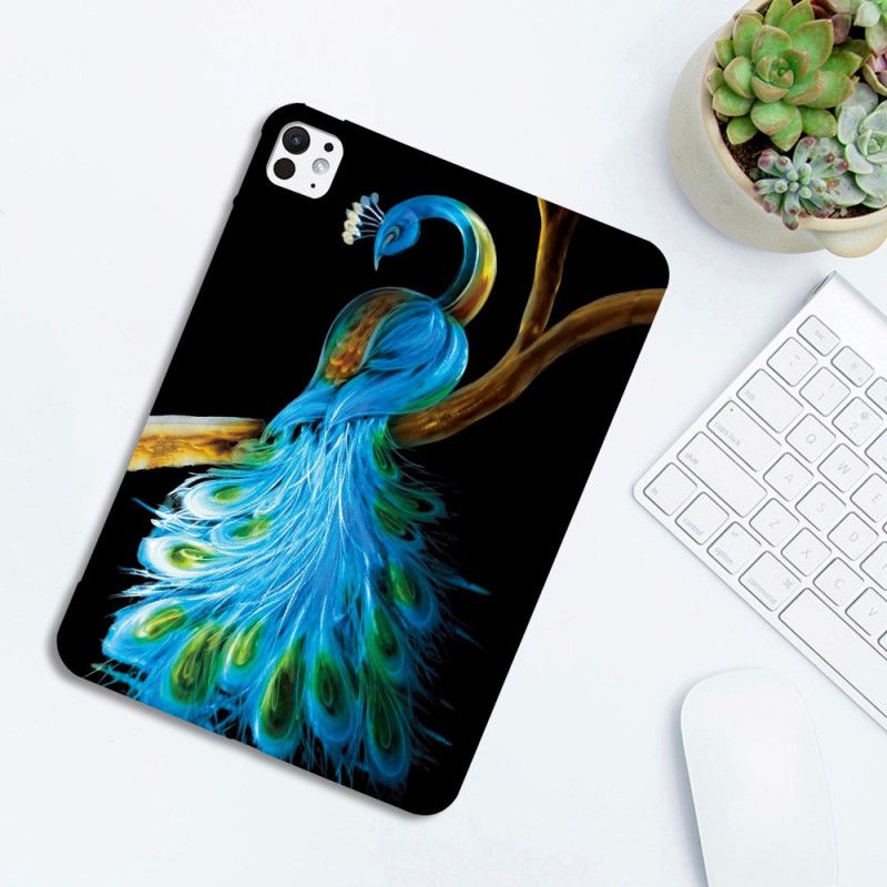 Cover iPad Pro 13 (2025) Påfugledesign