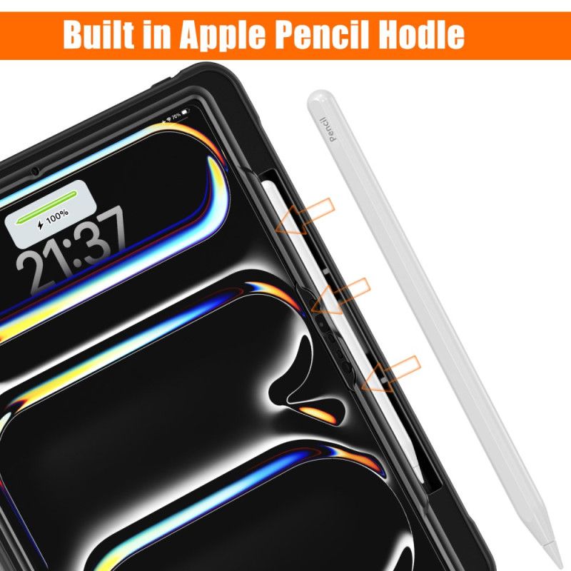 Cover iPad Pro 13 (2025) Roterende Stativ Og Stylusholder