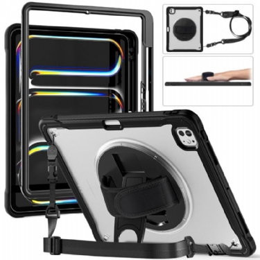 Cover iPad Pro 13 (2025) Telefon Etui Håndrem Stativ Og Skulderrem