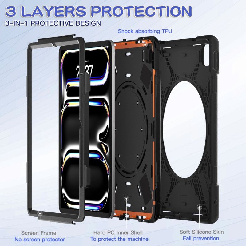 Cover iPad Pro 13 (2025) Telefon Etui Ringholder Og Justerbar Skulderrem