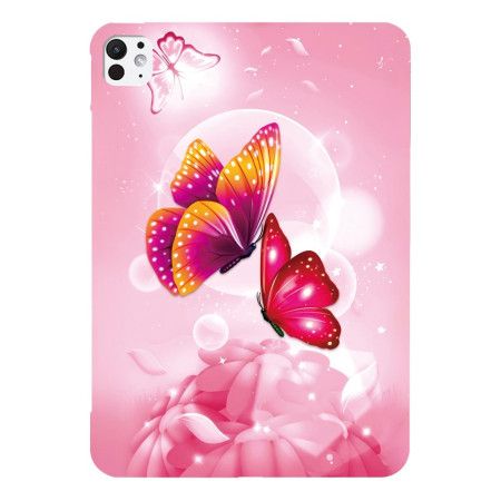 Cover Til iPad Pro 13 (2025) Sommerfugle Og Roser