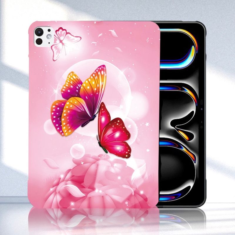 Cover Til iPad Pro 13 (2025) Sommerfugle Og Roser