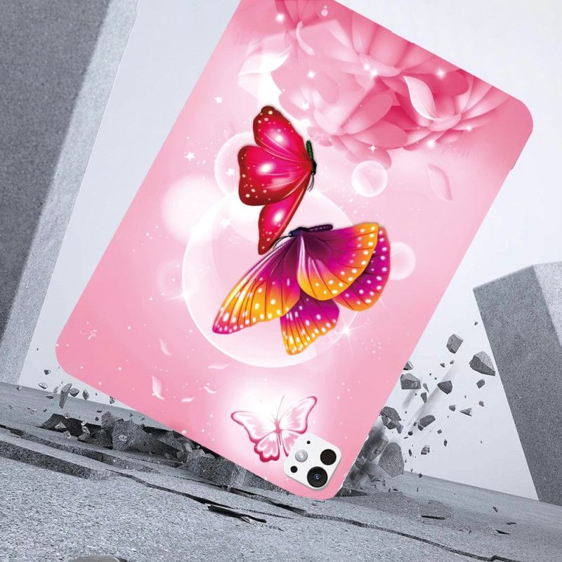 Cover Til iPad Pro 13 (2025) Sommerfugle Og Roser
