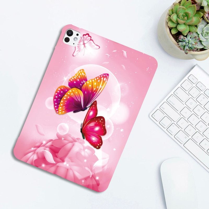 Cover Til iPad Pro 13 (2025) Sommerfugle Og Roser