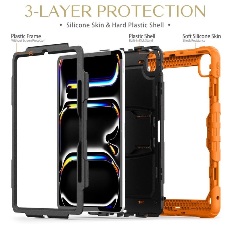 Cover Til iPad Pro 13 (2025) Tredobbelt Beskyttelse Med Skulderrem