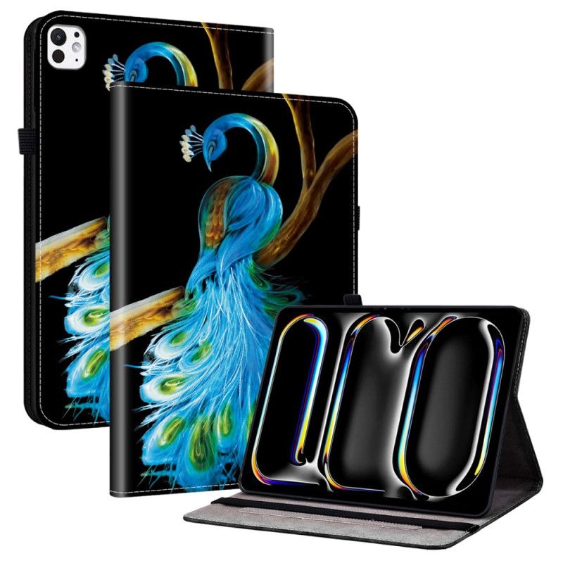 Etui iPad Pro 13 (2025) Påfuglemønster
