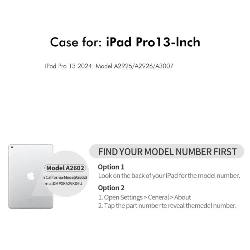 Etui Til iPad Pro 13 (2025) Alsidigt Design