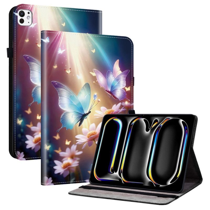 Etui Til iPad Pro 13 (2025) Glødende Sommerfugle