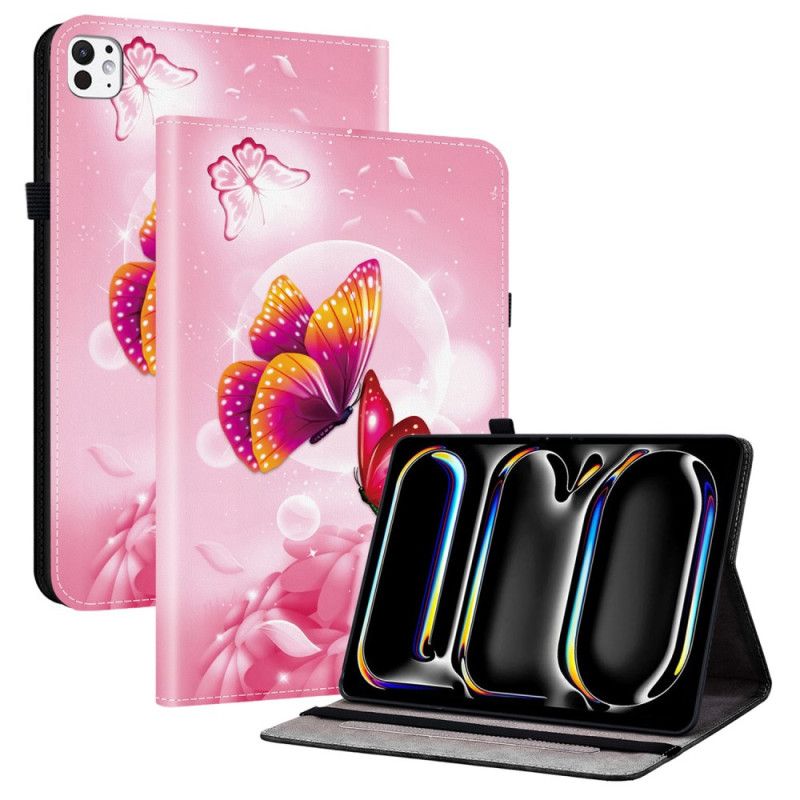 Etui Til iPad Pro 13 (2025) Lyserøde Sommerfugle