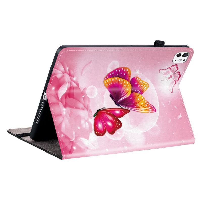 Etui Til iPad Pro 13 (2025) Lyserøde Sommerfugle
