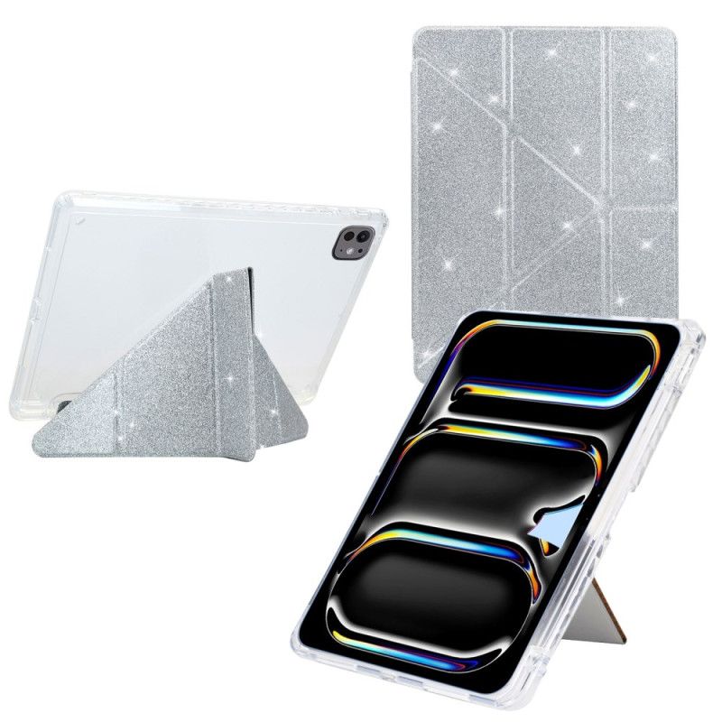 iPad Pro 13 (2025) Y-fold Med Pailletter Støtte