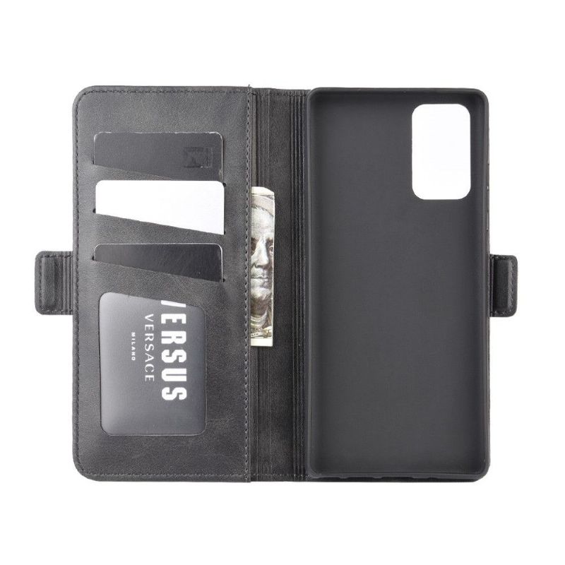 Læder Cover Samsung Galaxy Note 20 Punge Pung I Mat Imiteret Læder
