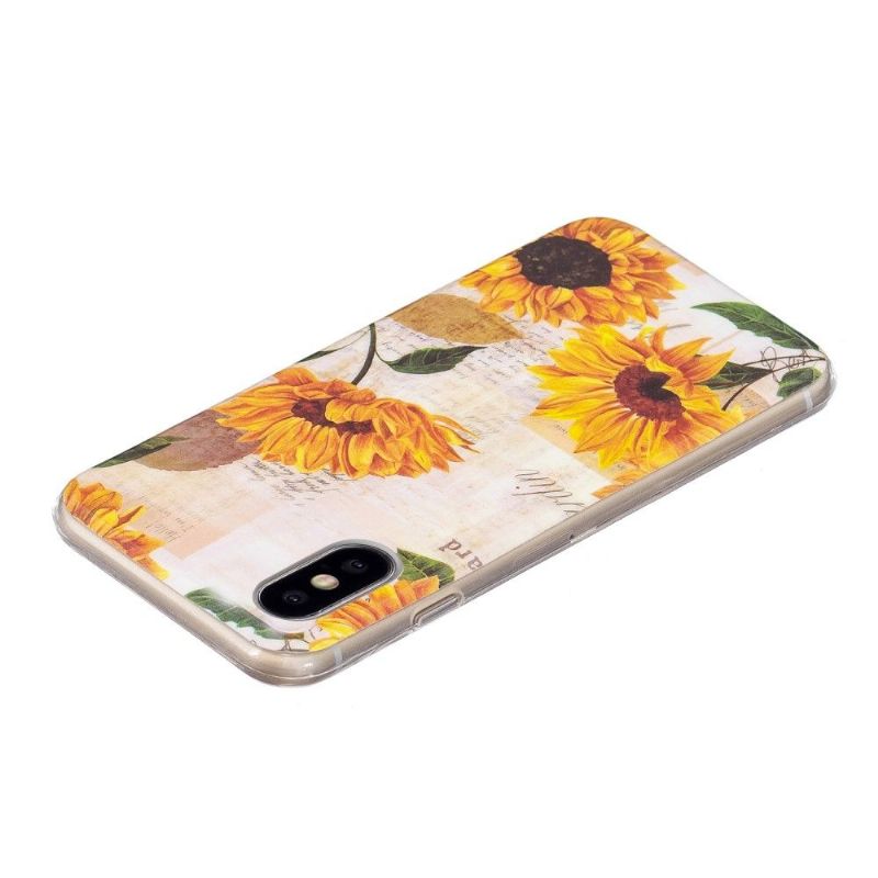 Mobilcover iPhone X / XS Original Vintage Solsikke Fluorescerende