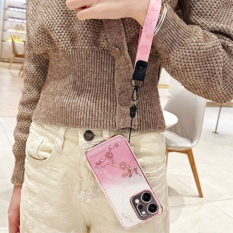 Cover Oppo Reno 14 Pro 5g Rhinsten Blomster